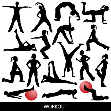 workout silhouettes
