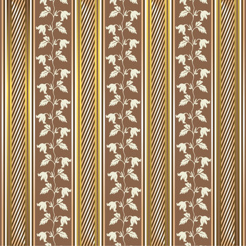Striped background in coffee and golden tones
