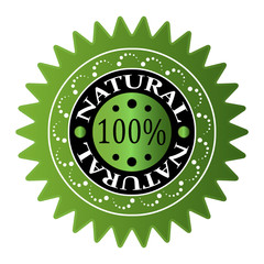 100 % NATURAL- vector illustration