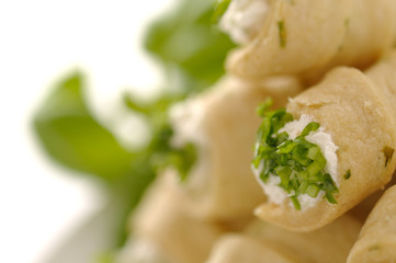 Fresh rolled crispy cookies