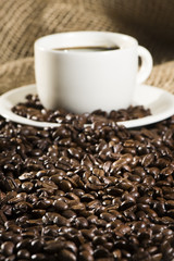 smoking hot cup of coffee