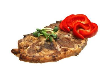 lamb steak and sauce