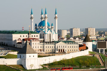 Fototapeta na wymiar Widok na Kreml w Kazaniu (Tatarstan)