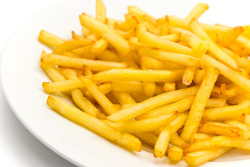 Pommes Frites  - freigestellt auf Weiss