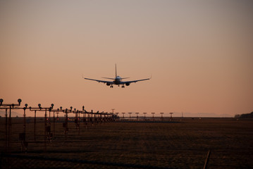 Landing sunset