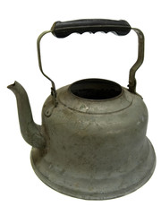Old iron kettle