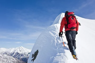 Tableaux ronds sur plexiglas Alpinisme Alpinist