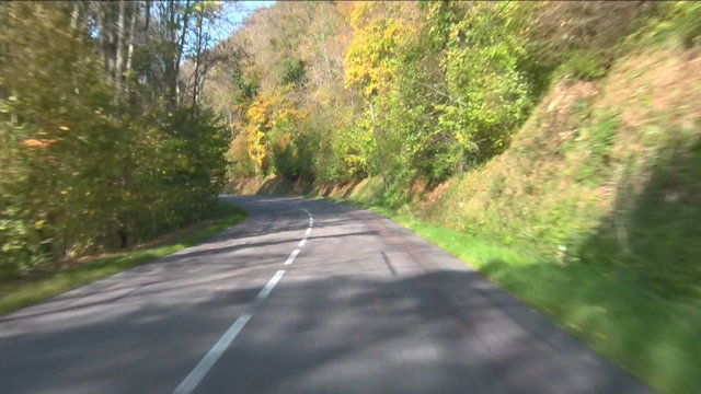 french country road in autumn