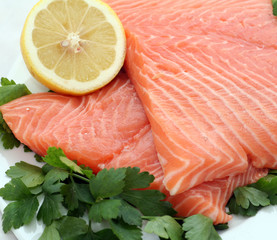 Frisches Seelachsfilet