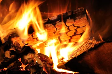 Crédence de cuisine en verre imprimé Flamme fuego