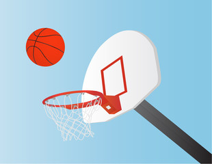 Fototapeta premium Basketball and Hoop