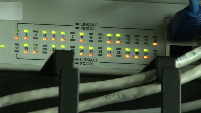 Stock Video Footage of a computer cables