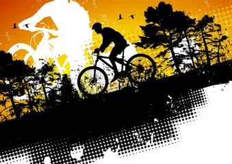 Photo sur Plexiglas Vélo Mountain bike abstract background