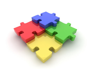 Jigsaw puzzle illustration