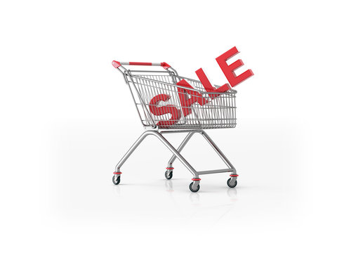 Shopping trolley Sale illustration