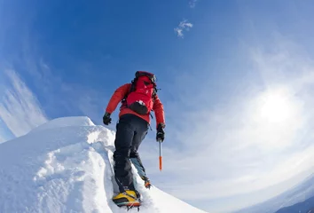 Rolgordijnen Alpinisme klimmen