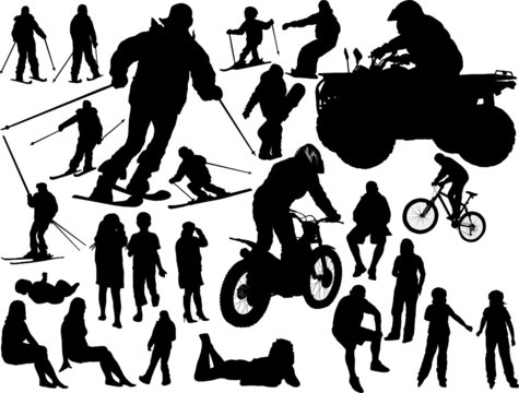 Silhouettes of the people - vector collection