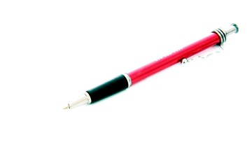Naklejka premium red and black pen on white