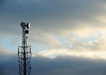 Telecommunications Tower at sunset