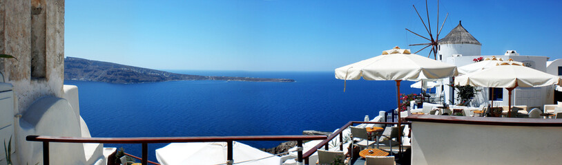 Panorama of Santorini Crete Greece