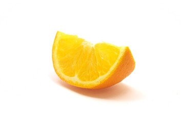 Orange slice. White background