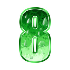 Fresh Green Number 8 eight
