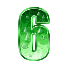 Fresh Green Number 6 six