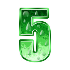 Fresh Green Number 5 five