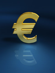 Golden Euro Sign