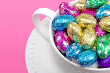 Easter Cup of chocolate candies.
