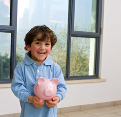 boy piggy bank