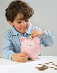 boy piggy bank