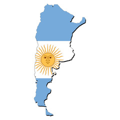 Argentina map flag