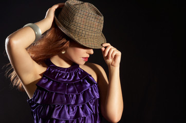 Portrait of a beautiful dancing girl