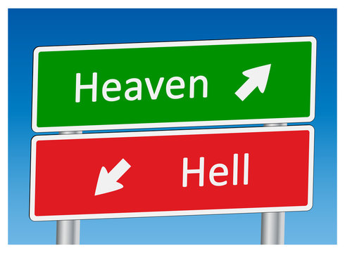 "Heaven" & "Hell" signposts