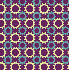 Seamless pattern from multicolored gears