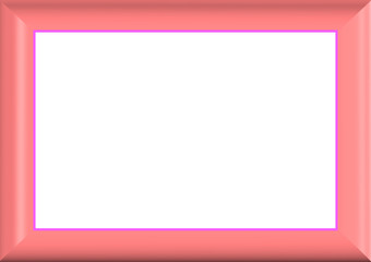 Pink Photoframe / Text Border - With Isolated Clipping path