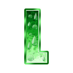 Fresh Green Letter L