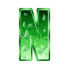 Fresh Green Letter N