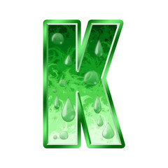 Fresh Green Letter K
