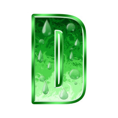 Fresh Green Letter D