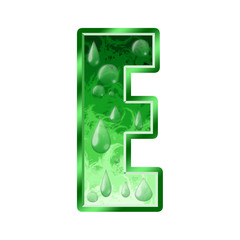 Fresh Green Letter E