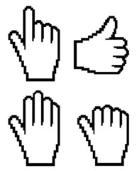 Set of hand cursor. Vector
