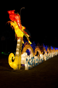 dragon at chinese lantern festival celebrating new years