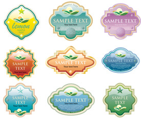 colorful eco labels
