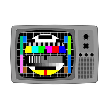 alter fernseher mit testbild