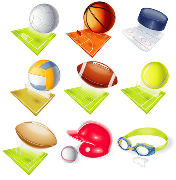 Detailed vector sport icons