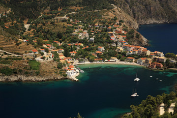 Looking down onto Assos