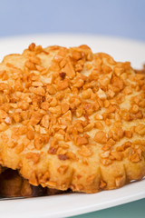 Cookie on plate - macro