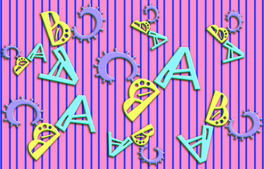 ABC'S vertical stripes